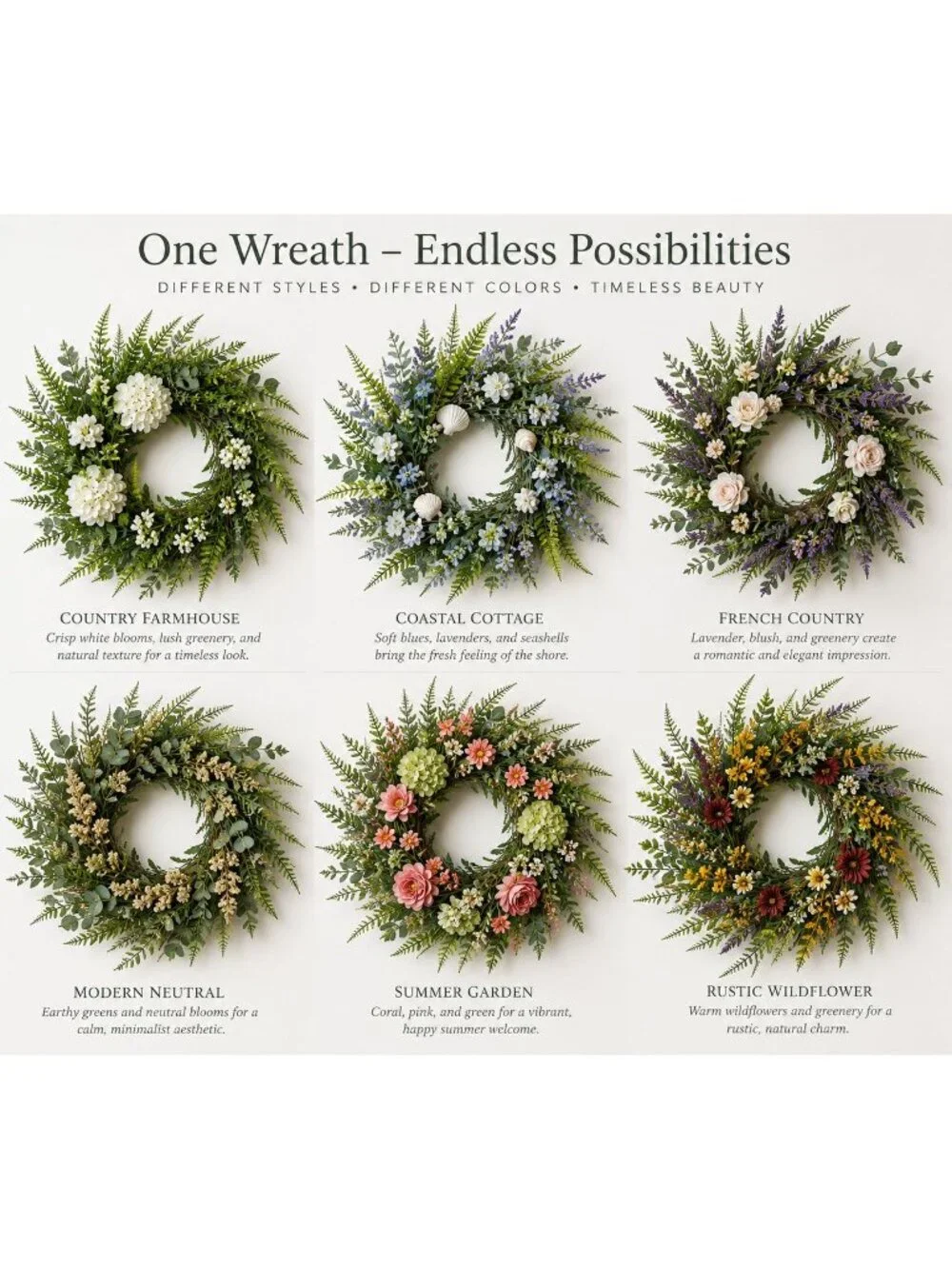 Artificial Boston Fern Picks Set of 10, 15 Inch Faux Fern Greenery, Floral Fille